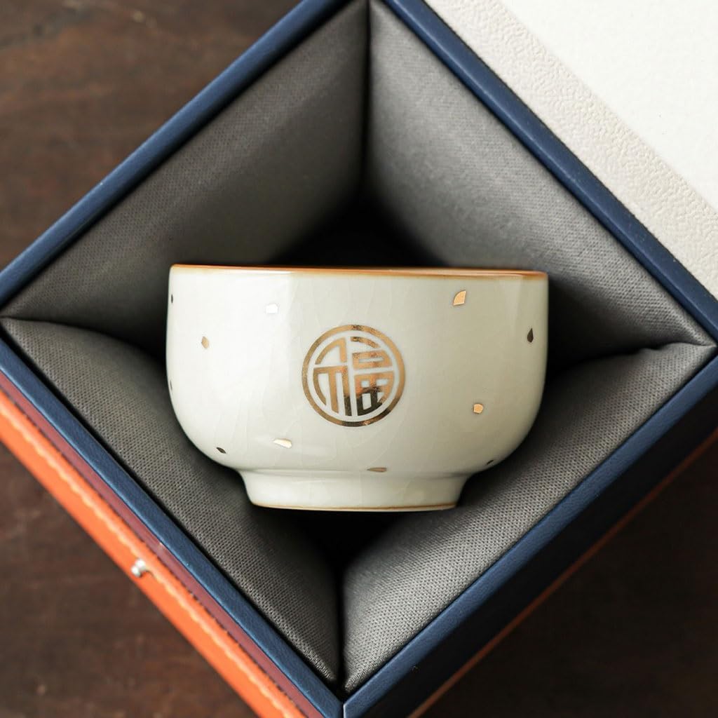 GSOUL Kungfu Tea cup Leisure Study Chinese Style Tea Cup Ceramic Home Personal Drinking Kung Fu Master Single Small Tea Cups