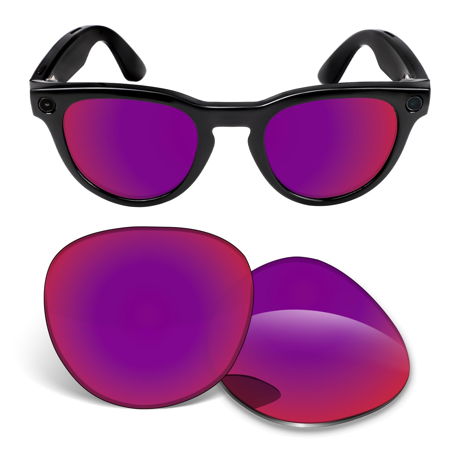 Lentes de repuesto de 1,5 mm compatibles con lentes de sol inteligentes Ray-Ban Meta Headliner RW4009 de 50 mm