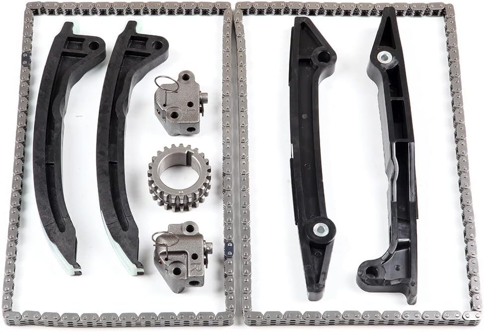 ECCPP Engine Timing Chain Kit for 2010-2014 for Ford for F-150; 2011-2015 for Ford F-250 Super Duty/F-350 Super Duty OE# AL3Z6K255B,9-0742S, w/Timing Chains Crank Sprocket Tensioner Guide Rail