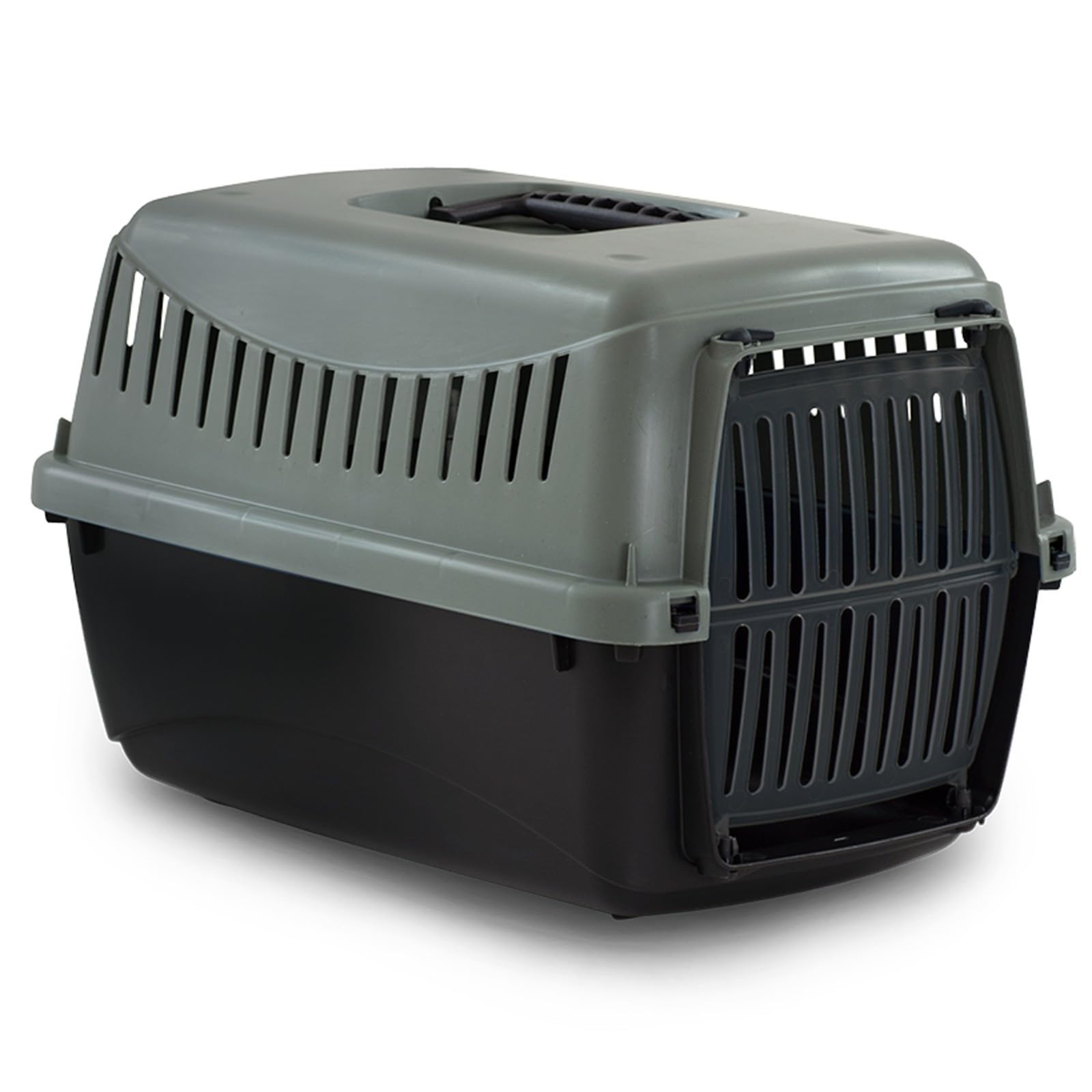 URBNLIVING Plastic Pet Carrier for Dogs & Cats - Durable & Lightweight Travel Crate with Secure Lock & Ventilation - Easy Clean Kennel for Puppies, Kittens & Small Pets - 2