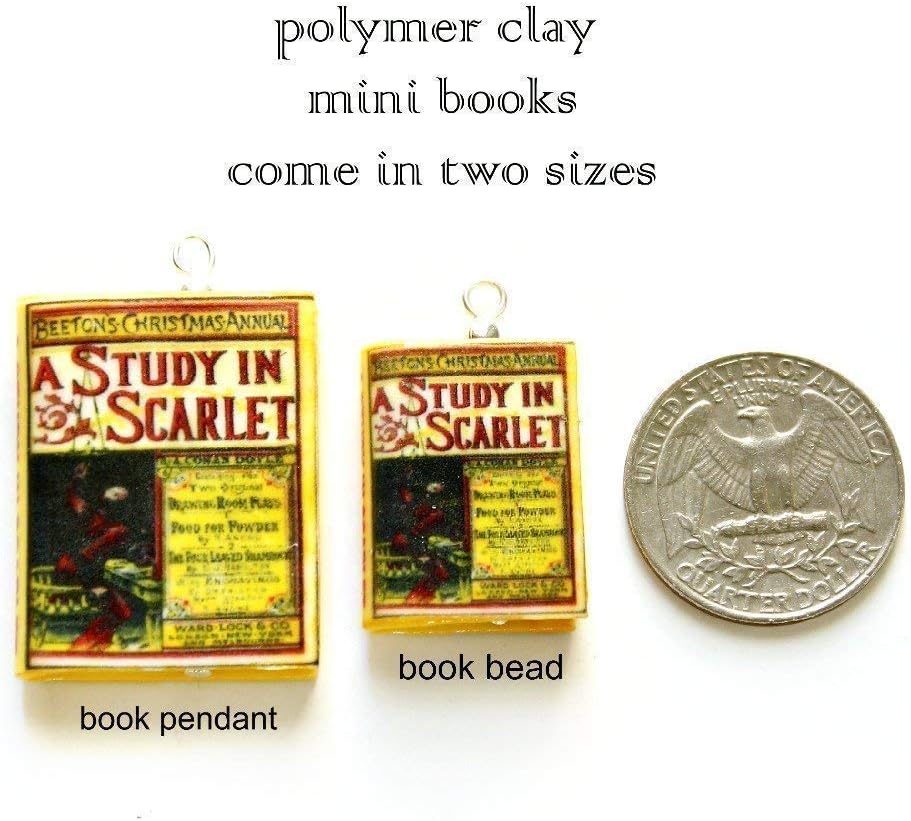 A Study In Scarlet Sherlock Holmes Clay Mini Book Framed Home Wall Decoration Trinket Trim Ornament