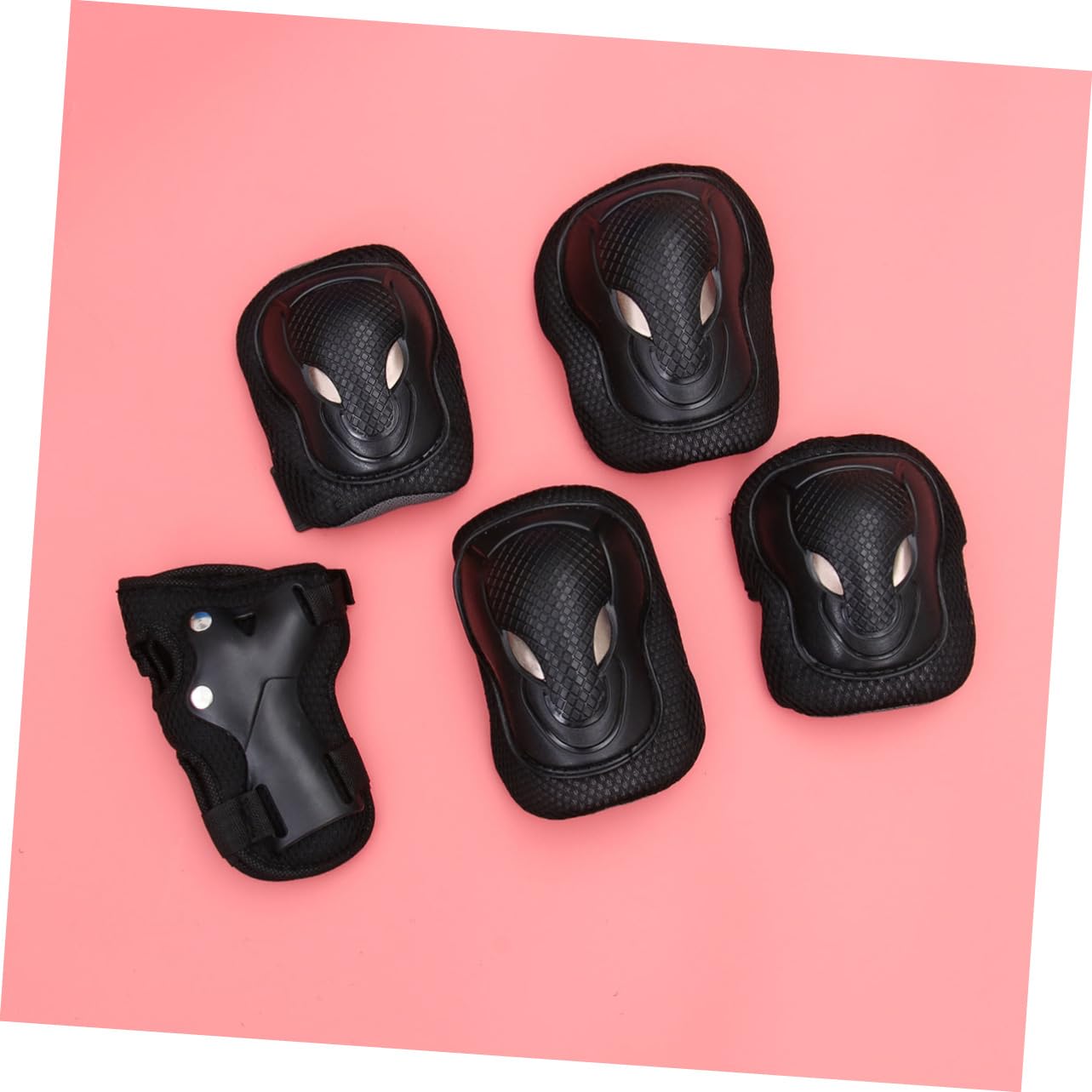 HONMEET 6pcs Set Kids Sports Protective Gear Kneepads Wrist Guards Elbow Pads for Roller Skating Skateboarding