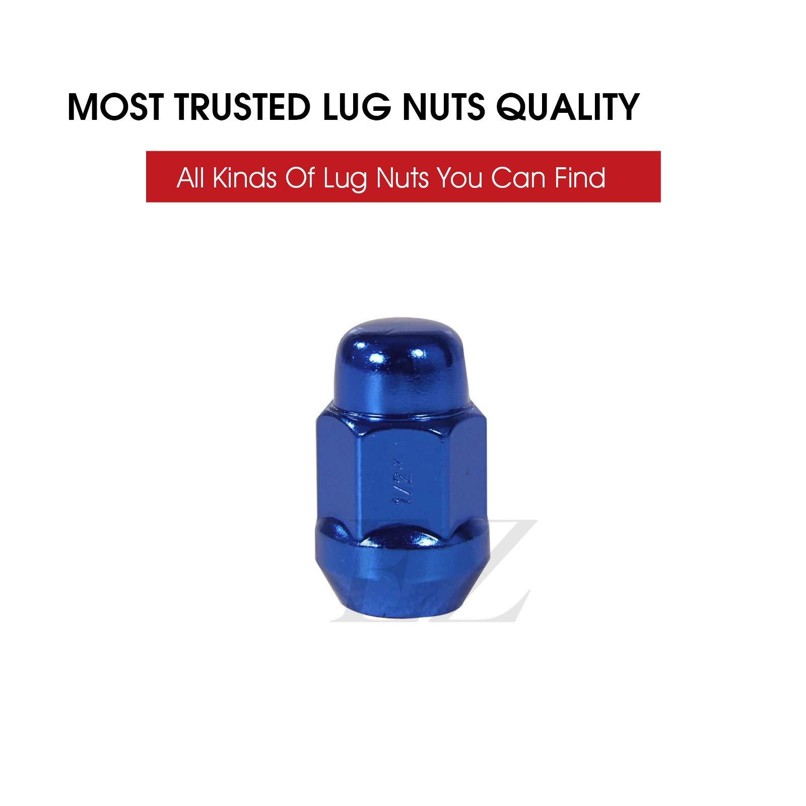 EZAccessory 20 Blue Bulge Acorn Lug Nuts 1/2