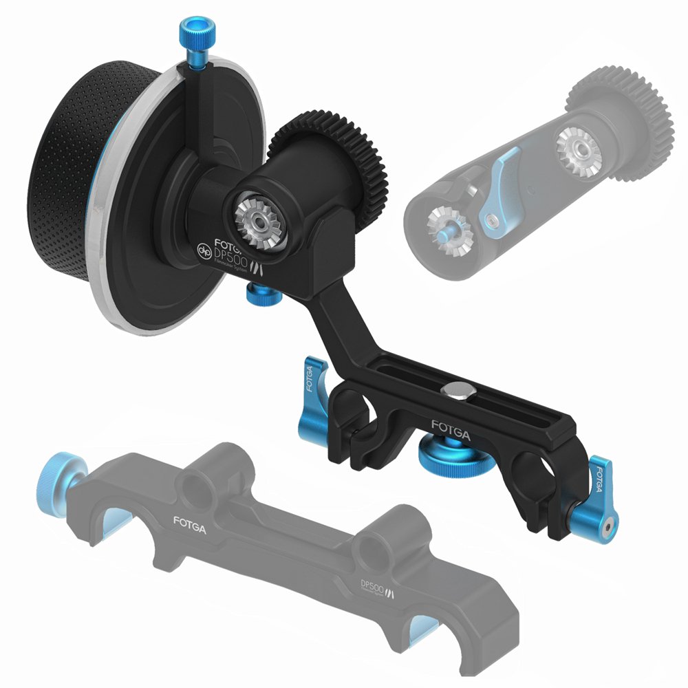 FOTGA DP500III Dampen Follow Focus pour 15mm Rod Blackmagic CCMB BMPCC 5DII III A7 A7S A7R2 A7RM2 GH3 GH4 7D D90 D7000 D7100 D7200 D750 D800 D810 DSLR