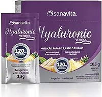 Sanavita Colágeno + Ácido Hialurônico - Saúde da Pele - 30 Sachês - Tangerina com Abacaxi