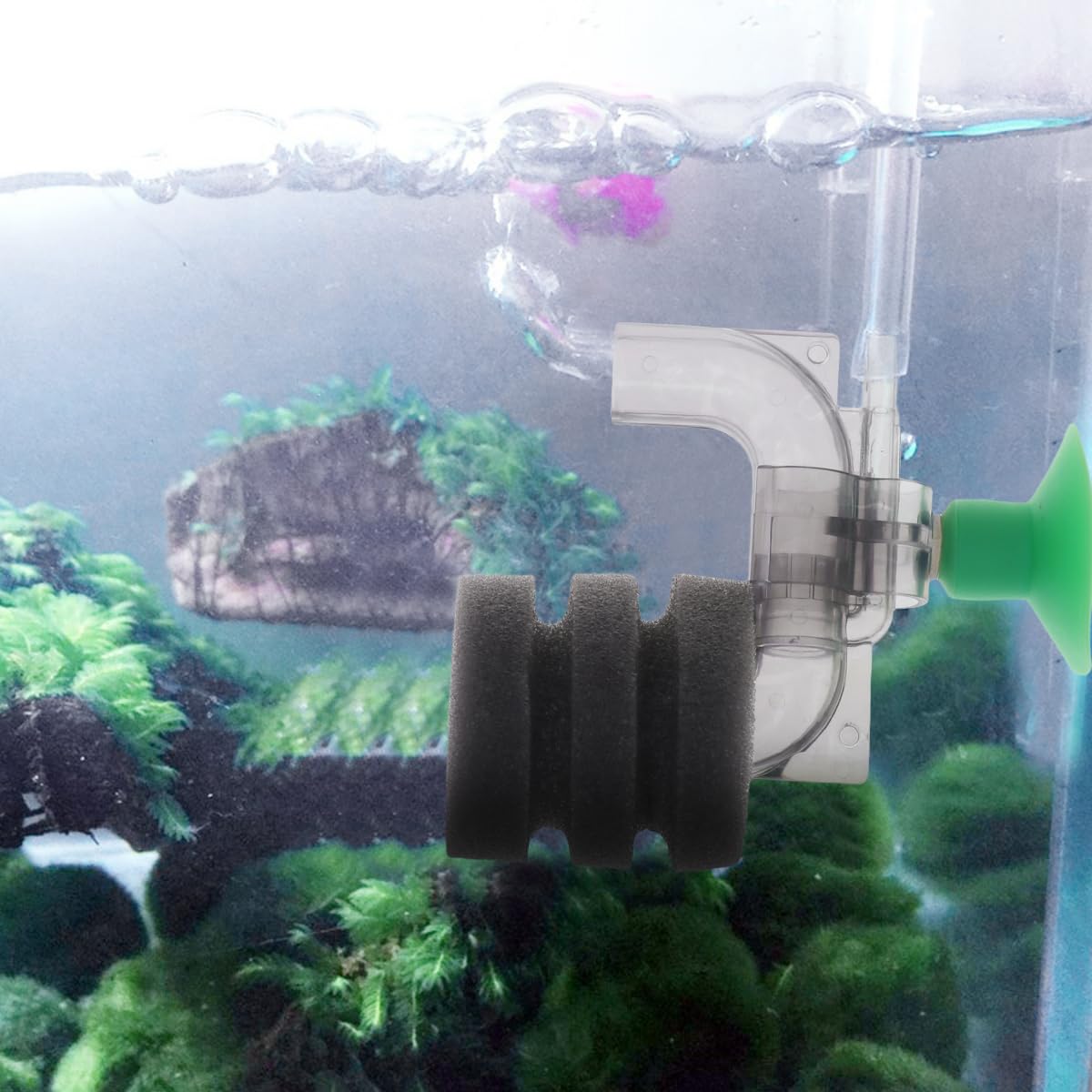 POPETPOP Filtro de esponja para acuario, mini filtro de esponja, filtro de aire para 3 piezas de miniesquina bioquímica para acuario de esponja, filtro de aire