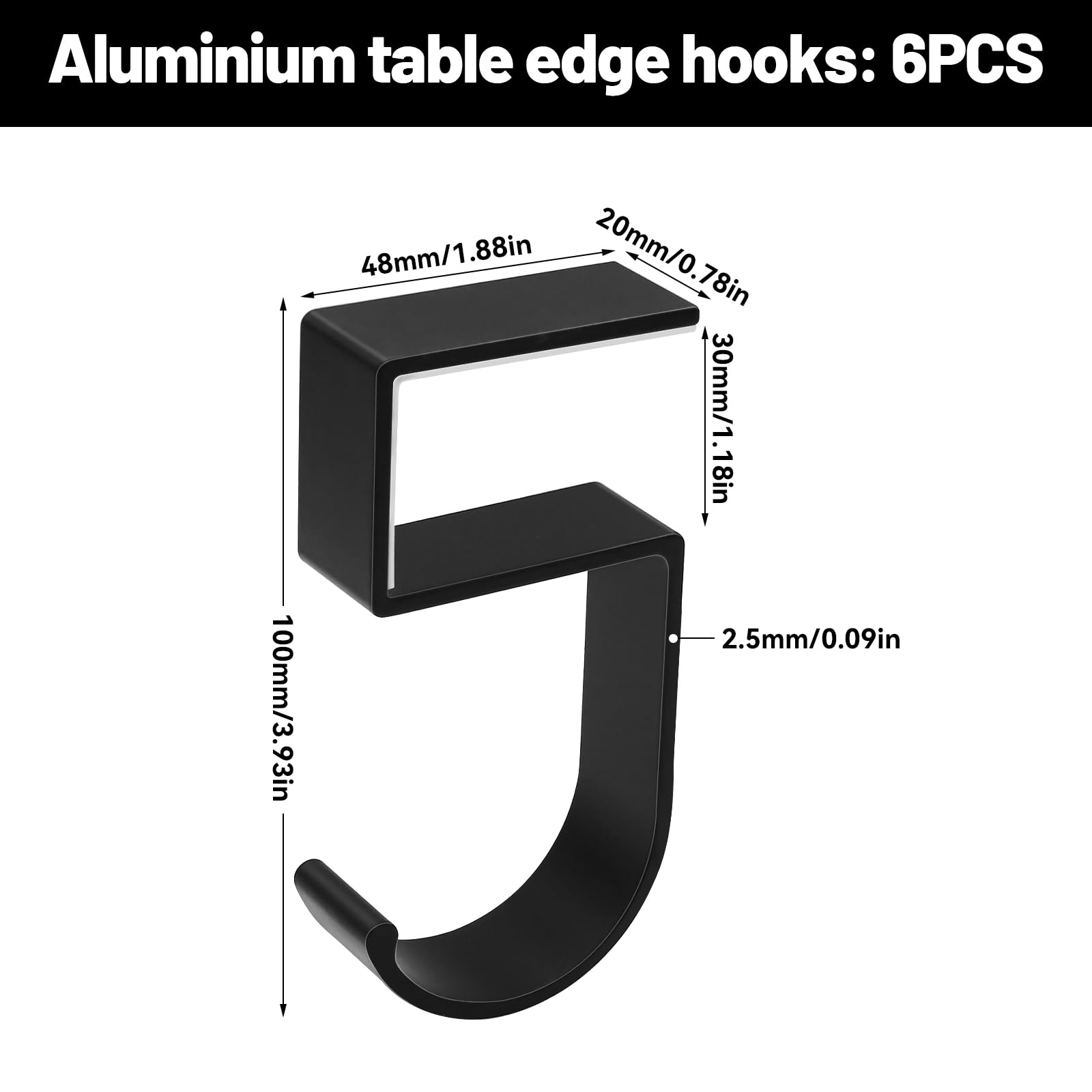 Ganci Da Tavolo Per Borse - 6 Pezzi Antiscivolo Per Scrivania E Cucina