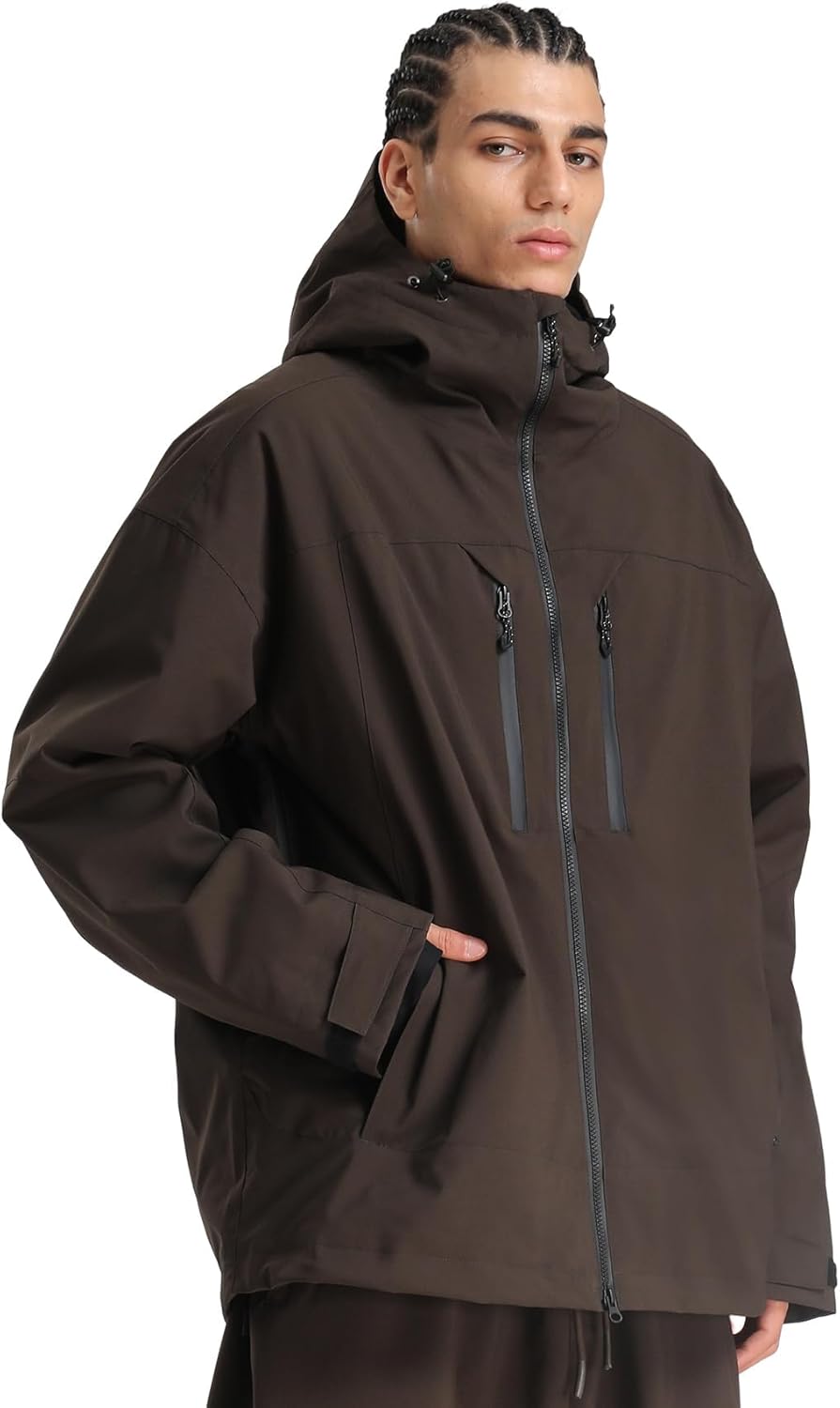 GSOU SNOW Men's Ski Jacket Snowboard Snow Coat Waterproof Windproof Insulated Winter Hooded Snow Sports Outerwear