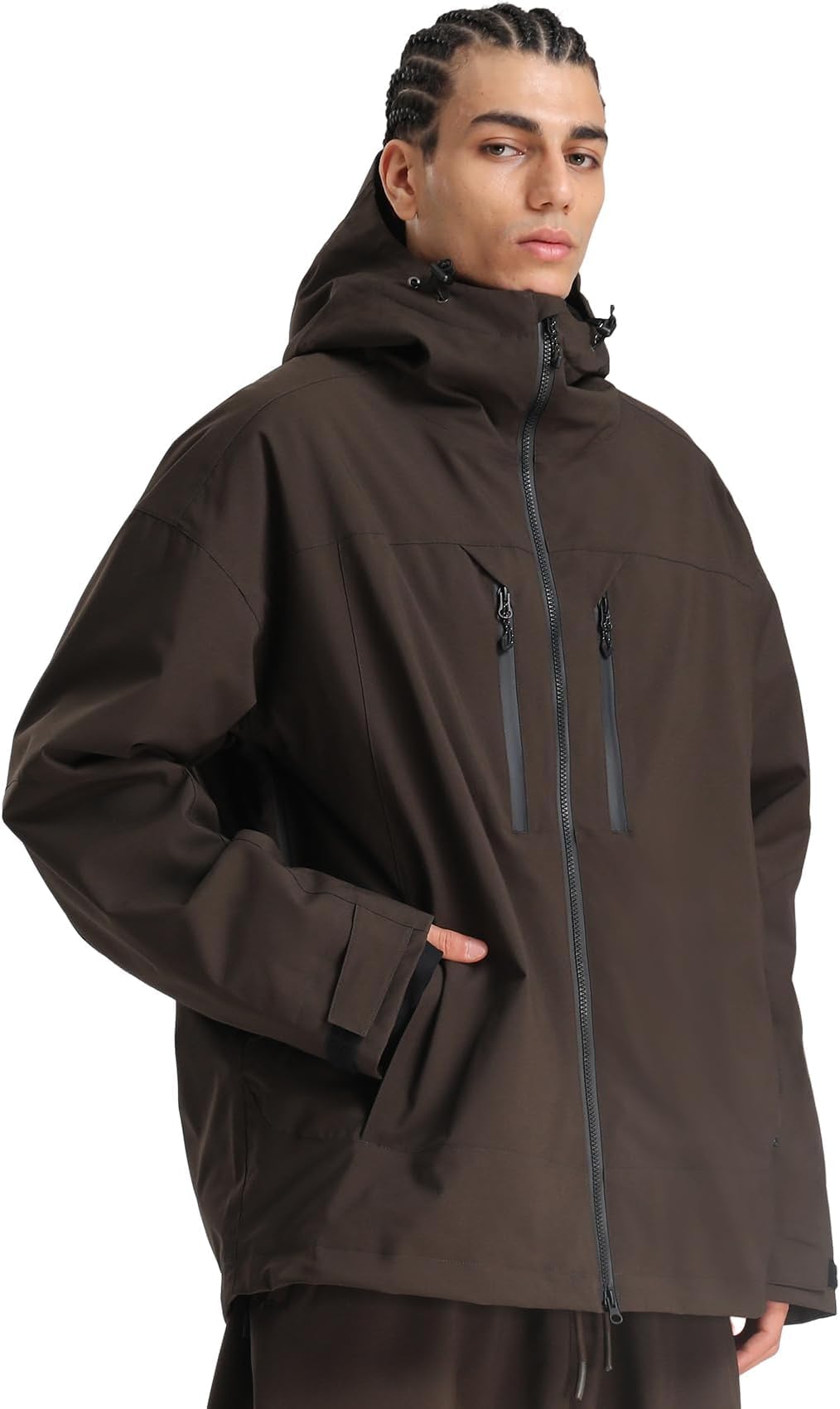 Men's Ski Jacket Snowboard Snow Coat Waterproof Windproof Insulated Winter Hooded Snow Sports Outerwear