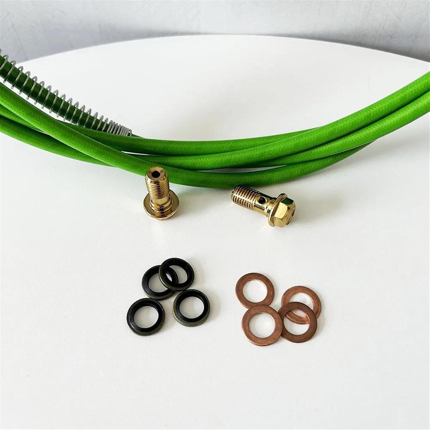 バイクのブレーキライン バイクアクセサリー オートバイブレーキオイルパイプ グリーン 10 Cm-500 Cm 28&deg;-28&deg; 油圧