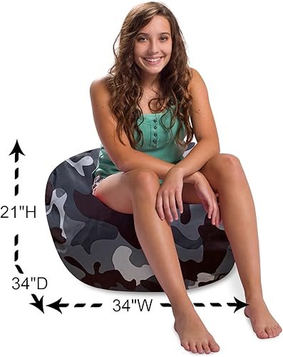 Miniatura 1042 de Posh Creations Puf estructurado cómodo para jugar, leer y ver la televisión, Malibu Lounge, tela de lona para colorear, criaturas Criaturas de tela