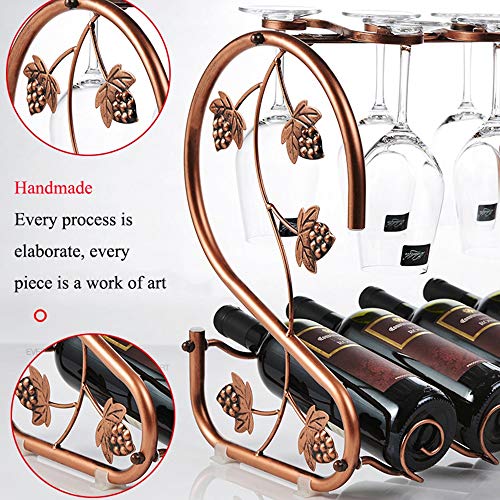 Soporte metálico para 4 botellas y 6 copas de vino miniatura 4