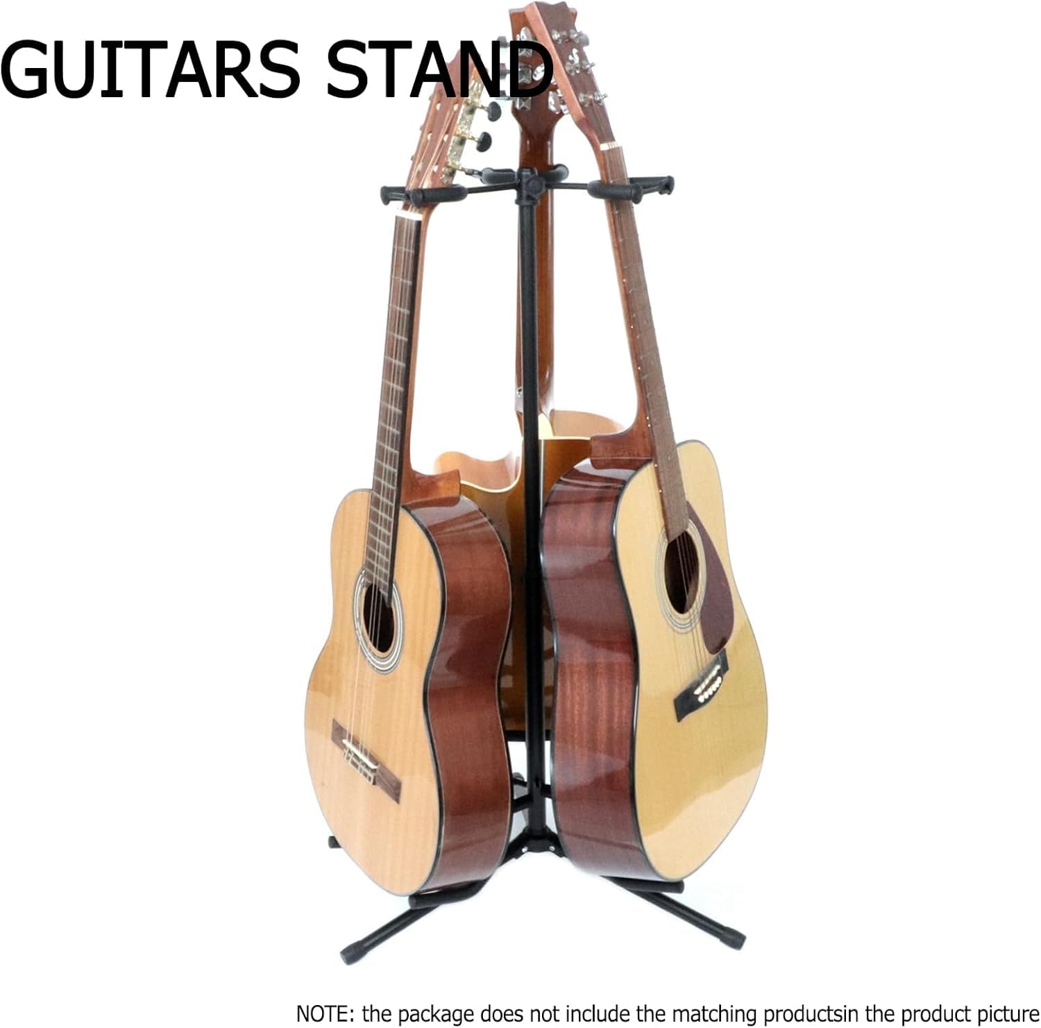 Składany Stojak Na Gitarę, Przenośny Uchwyt Na Gitarę, Na 3 Gitary, Regulowana Wysokość, Dla Każdego Gitarzysty, Pasuje Do Gitar Akustycznych, Akcesoria Gitarowe, Prezenty Gitarowe, Oszczęd