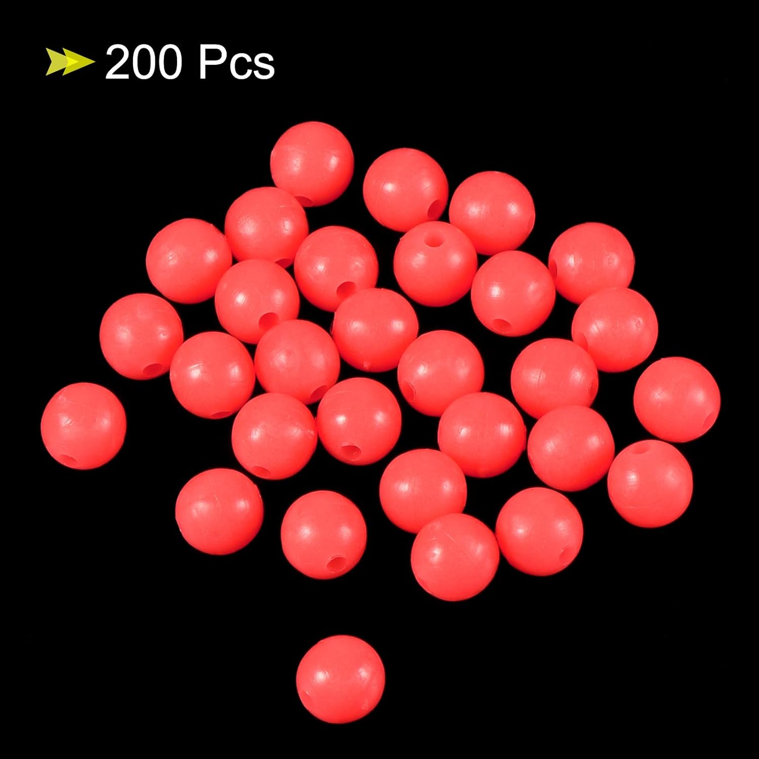 PATIKIL Luminous Fishing Beads, Soft Plastic Glow Fishing Bait Eggs Rig Beads Tackle Tool