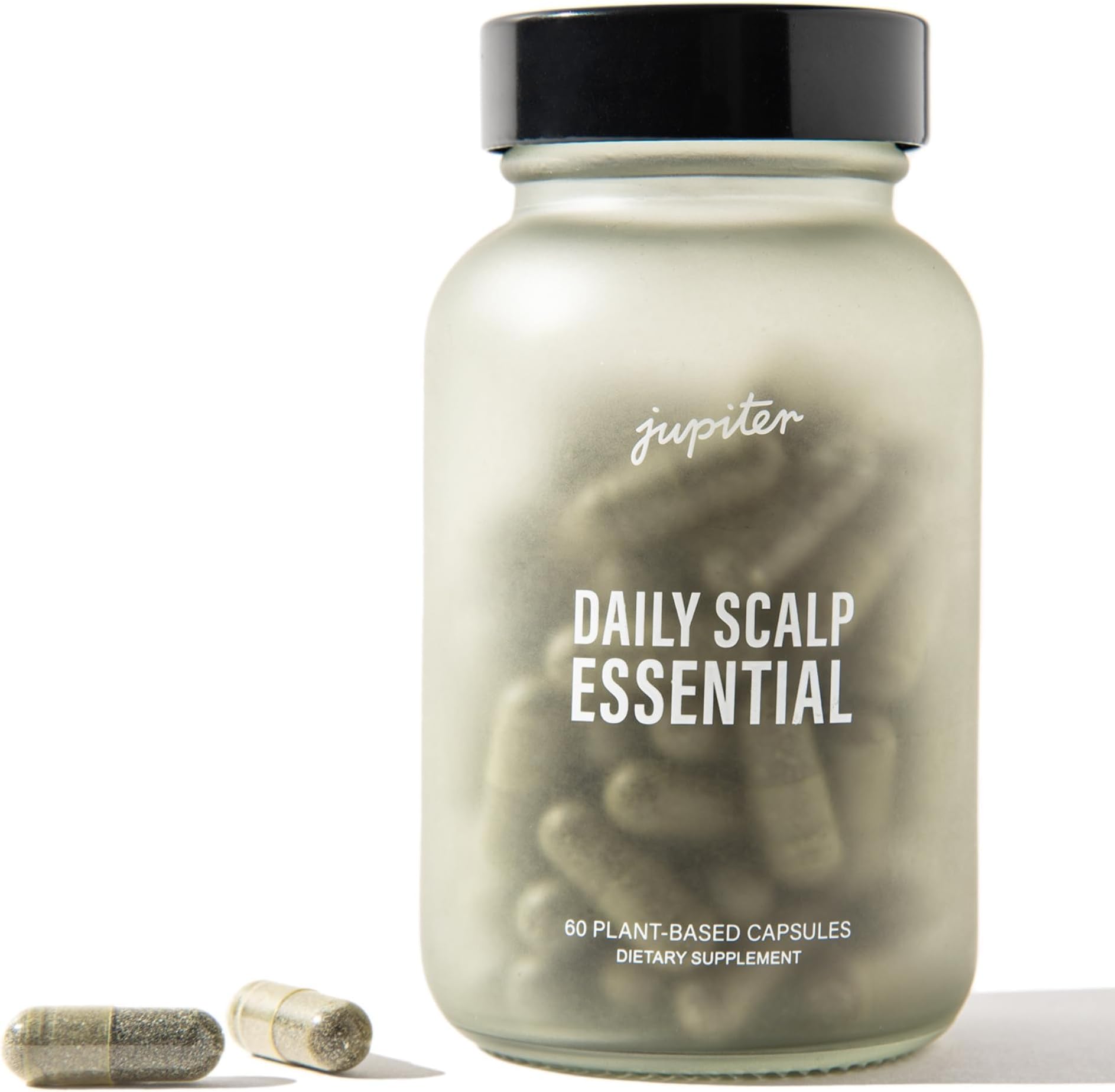 Jupiter Daily Scalp Essential Hair Loss Supplement, for Women & Men, Hair Vitamins, for Flaky, Itchy, Oily, Dry Scalp, All-Natural, Plant-Based Ingredients, for Thicker, Fuller Hair, 60 Capsules