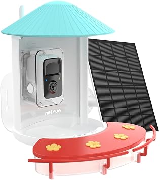 NETVUE by Birdfy Smart Bird Feeder with Camera & Hummingbird Feeder Perch, Attract More Bird Species