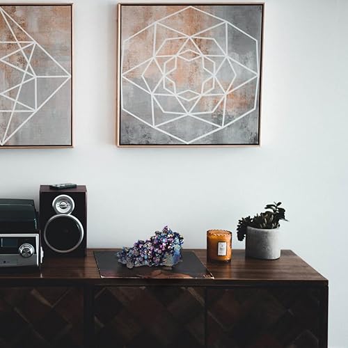 Miniatura 4 de Racimo de cuarzo arcoíris, 1 unidad, decoración morada, para el hogar, joyería de diamantes de imitación, cristales de bismuto, racimo de cristal de