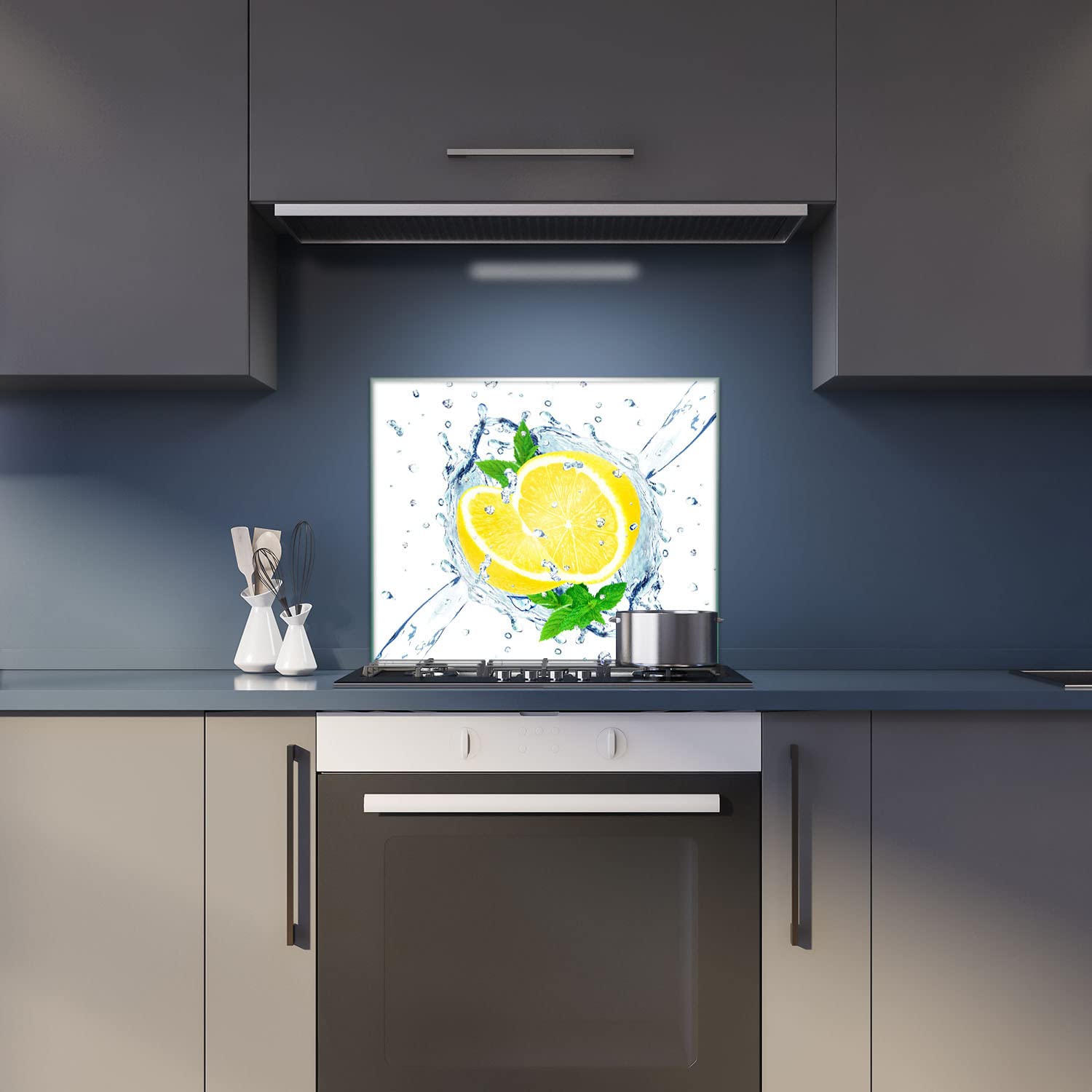 Herdabdeckplatte Abdeckung Ceranfeld Abdeckplatte Schneidebrett 1-Teilig 60x52 Zitrone Gelb Spritzschutz Glasplatte Ceranfeldabdeckung Schutz Kochplatten Herdschutz Sicherheitsglas Glasschneidebrett