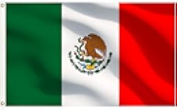 Mexican Flag 3x5 Outdoor - Mexico Flag Outdoor,Mexico MX National Flags Vivid Color Fade Proof with 2 Brass Grommets for Outside Indoor Banner