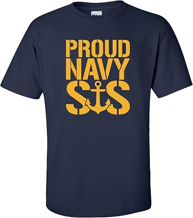 Proud Navy Sister Short Sleeve T-Shirt in Navy