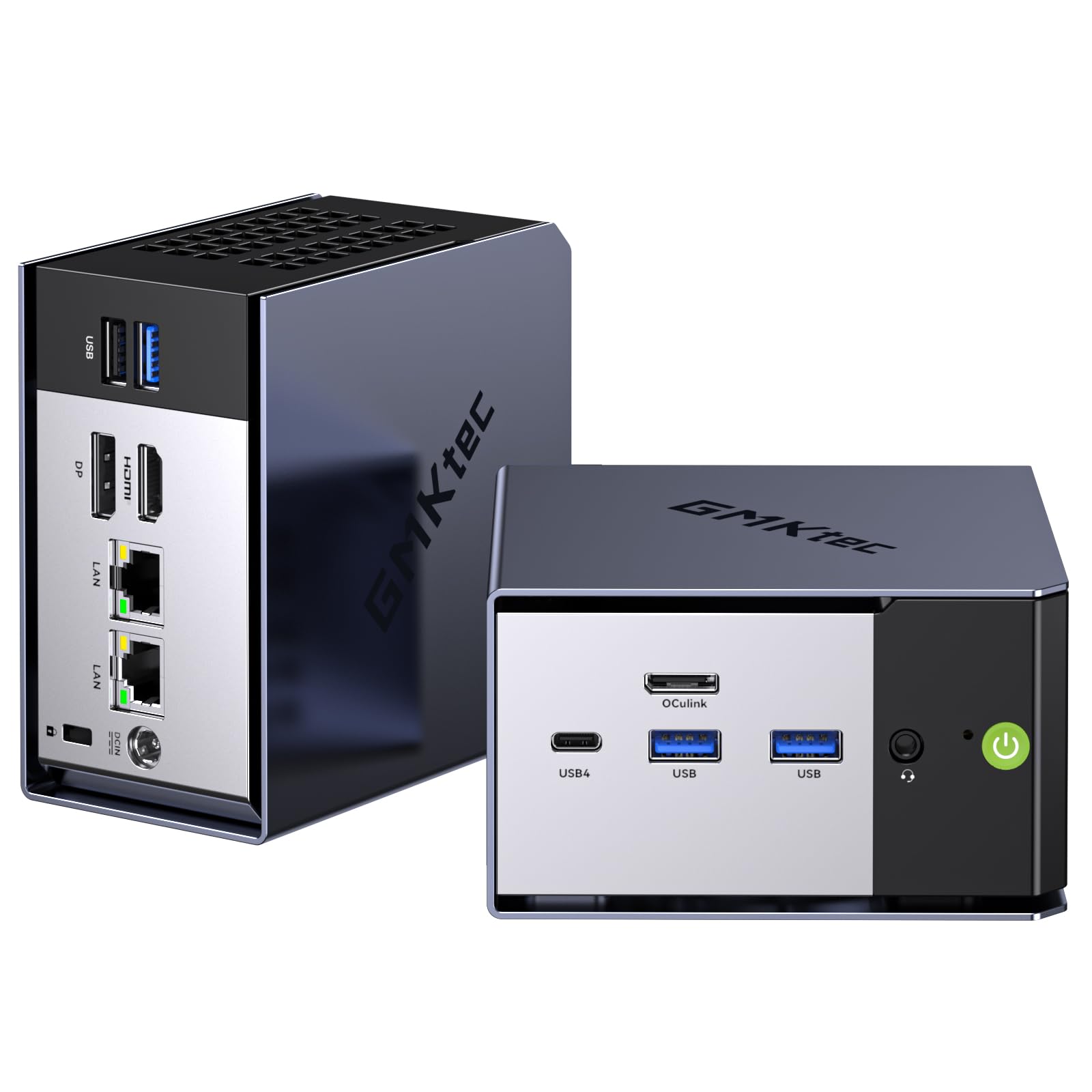 GMKtec K16 Mini Gaming PC with AMD Ryzen 7 7735HS (4.75GHz), 32GB DDR5 RAM + 1TB PCIe SSD, 2.5G Dual-Nic LAN, Desktop Computer, Dual USB4, HDMI 2.0, USB-C