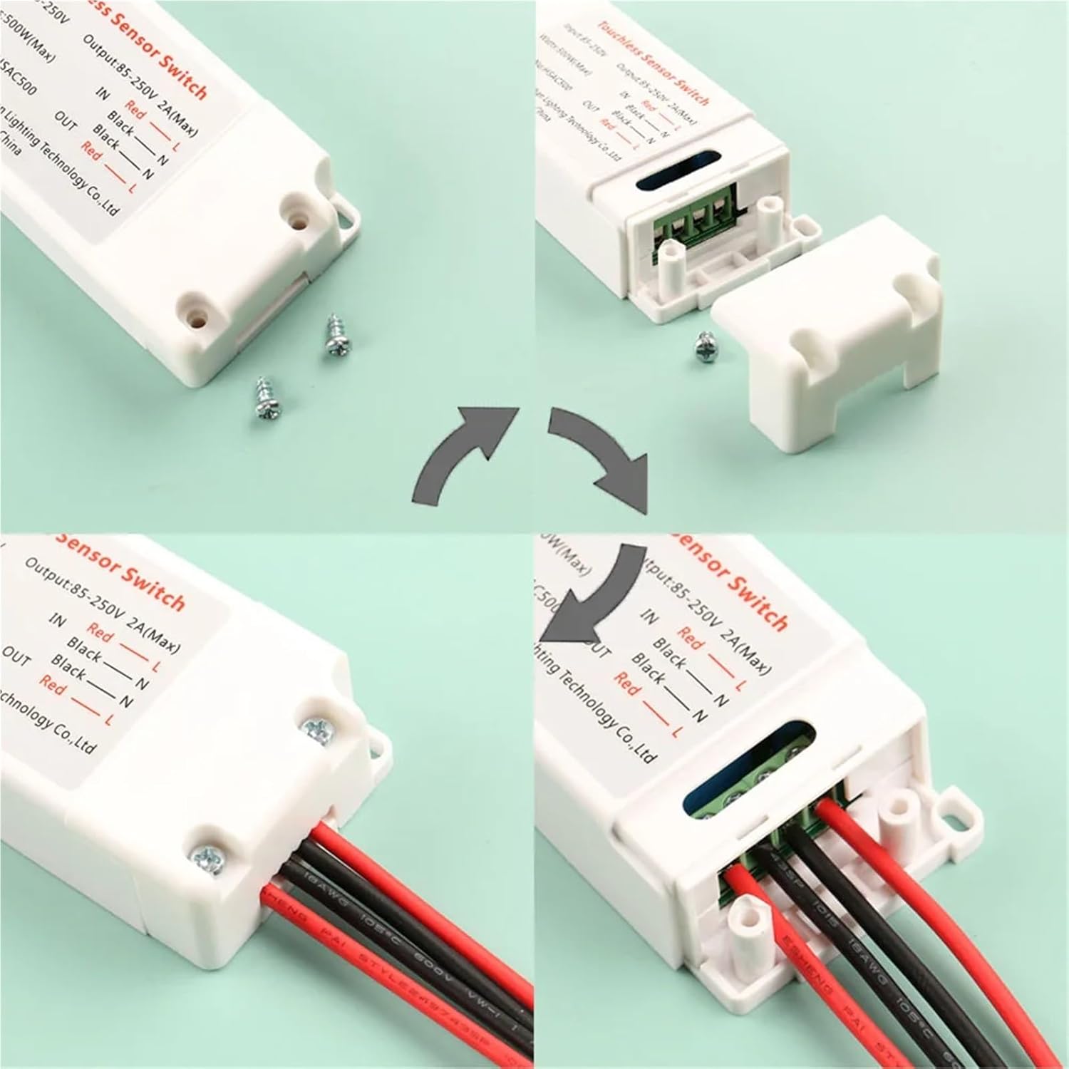 110V 220V Door Sensor 500W Proximity Switch Infrared IR Touchless Motion Detector(Door 30cm)