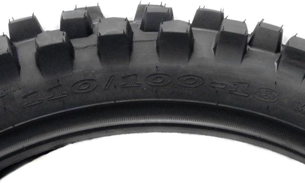 MMG Combo: Off Road Knobby TIRE Size 110/100-18 + Inner Tube Size 110/100-18 TR4 Valve Stem