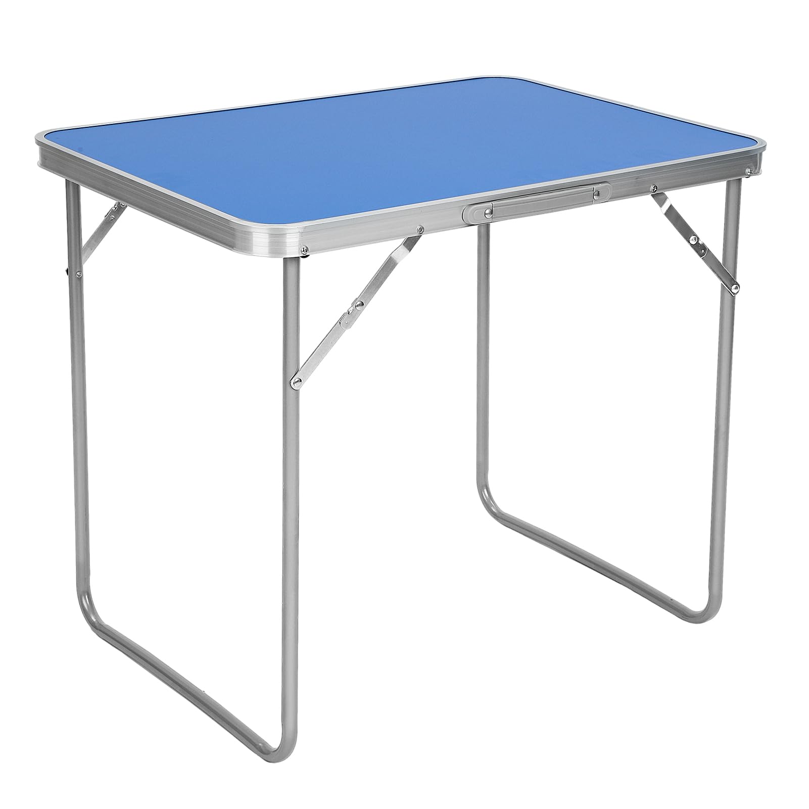 Holdfiturn Camping Table Portable Folding Picnic Table Lightweight Aluminum Picnic Table with Handle Indoor Outdoor Foldable Table for Beach Party BBQ Picnic 70x50x60cm