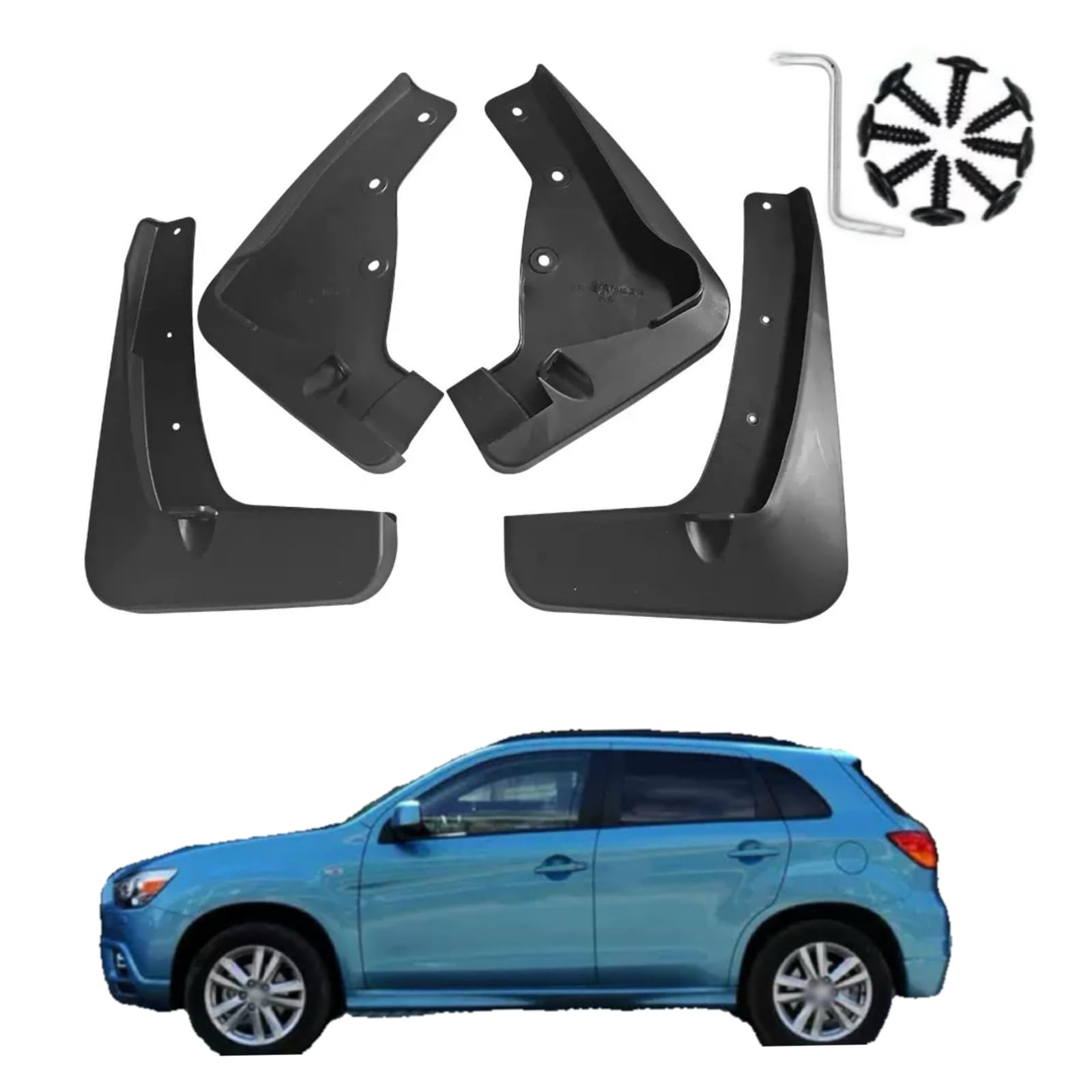 Custom Fit for Mud Flaps Mitsubishi Outlander Sport 2013-2017 Mud Splash Guard Front and Rear 4-PC Set