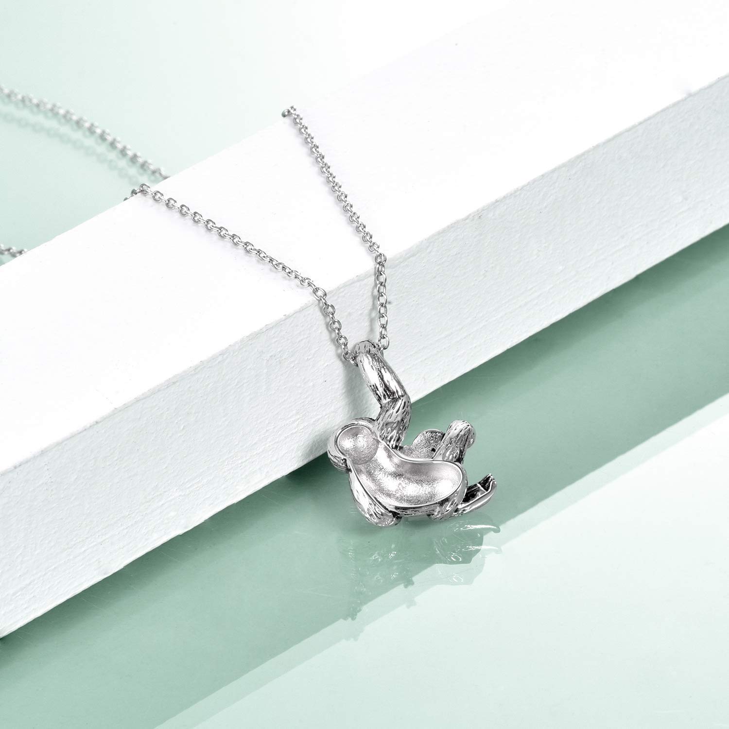 YAFEINI Faultier Geschenke 925 Sterling Silber Faultier Kette Halskette Faultier Schmuck für Damen,Männer