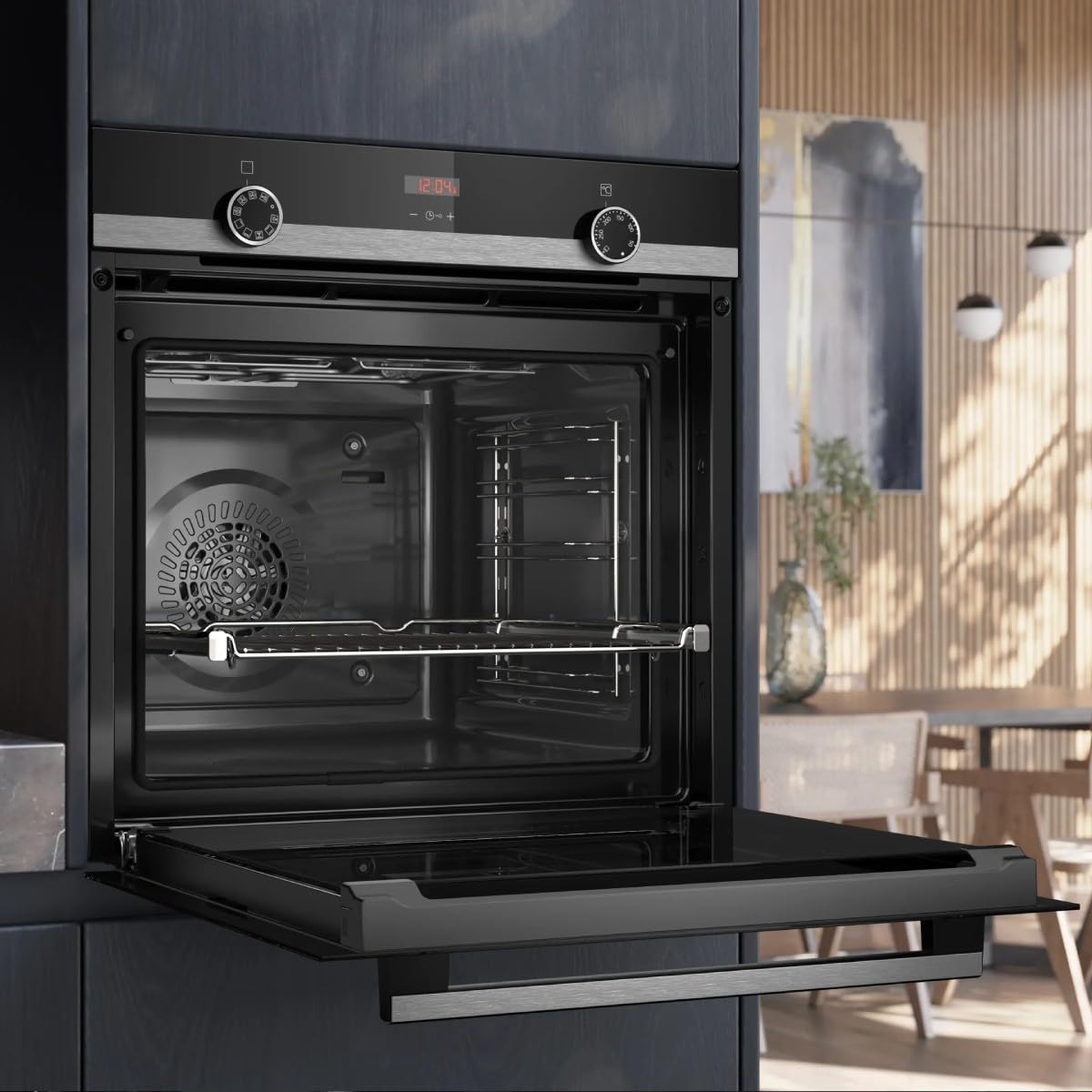Siemens - Four iQ300, humidClean, perfectCooking 3D, noir, HB514AER4