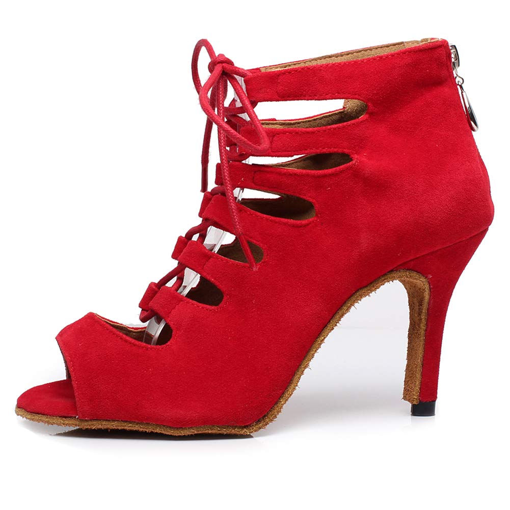 AOQUNFS Tanzschuhe Damen Offen Standard und Latein Salsa Disco Comfort Tanzschuhe,QJ6185