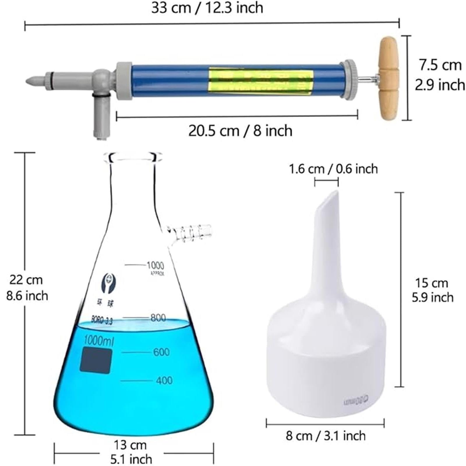 Glas-Vakuumfiltrations-Destillationsapparat mit kompakter Vakuumpumpe