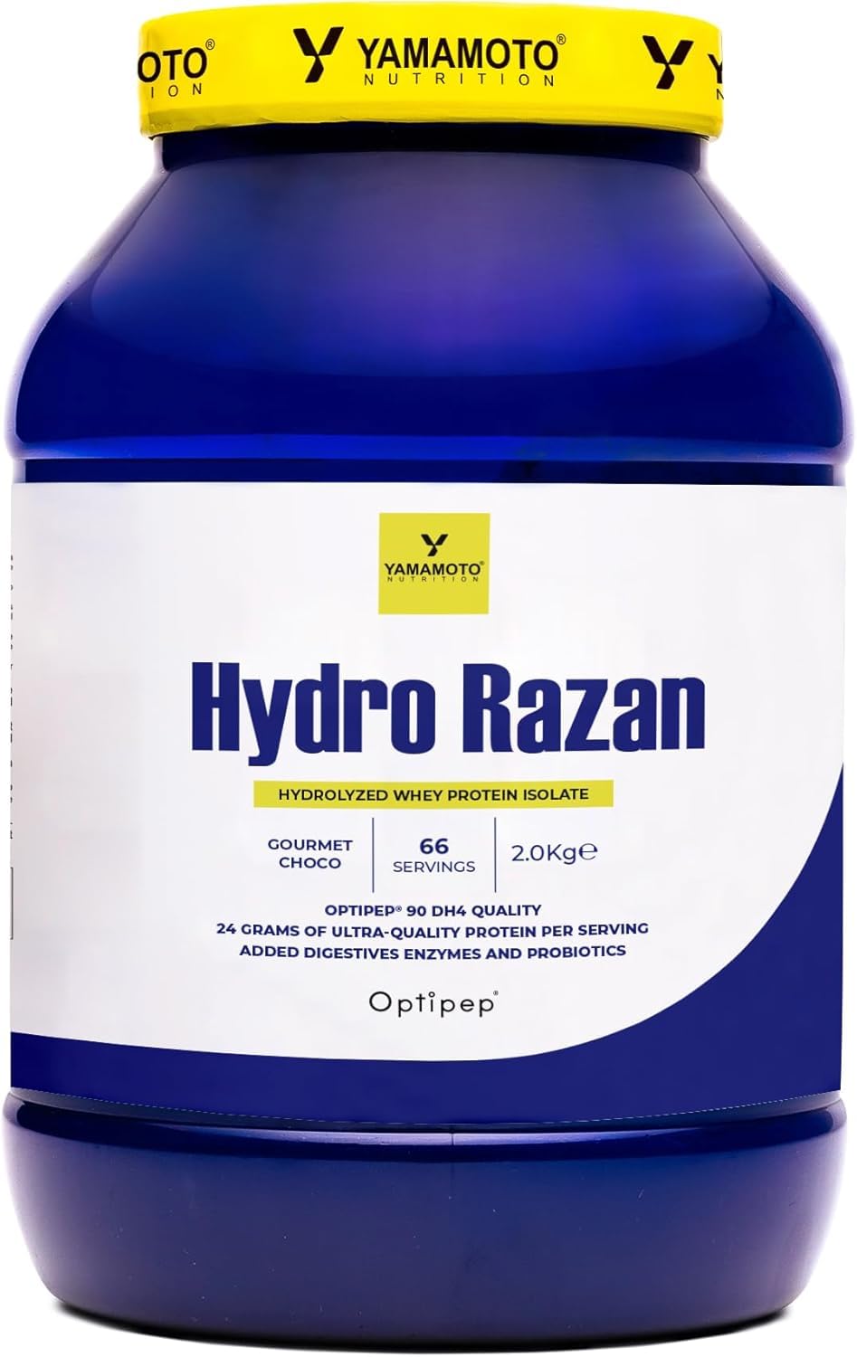 Hydro RAZAN Optipep - 2000 gr - protéines whey lactosérum hydrolysées, certifiées Grass fed (2 kg, chocolat)