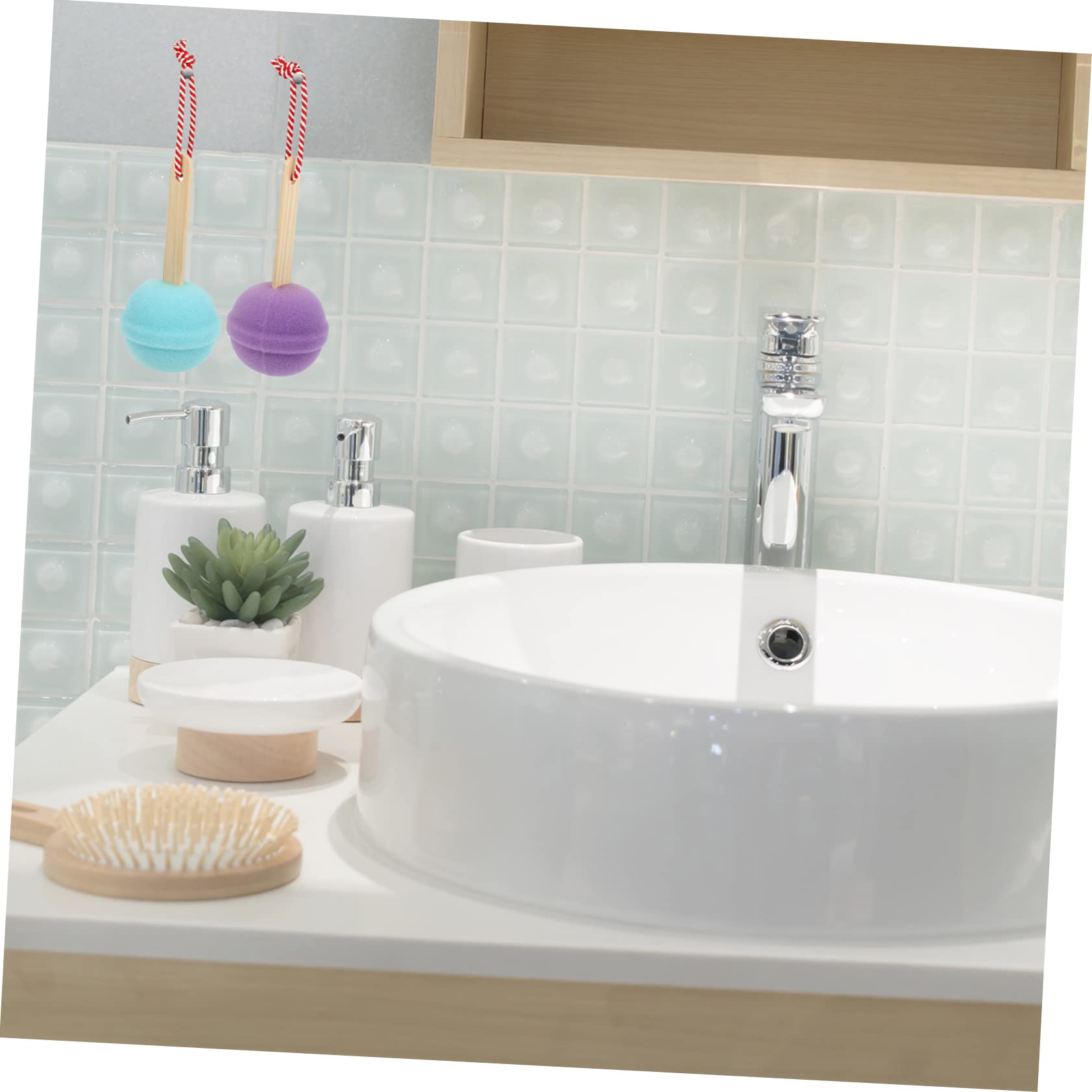 FRCOLOR 12piezas Esponjas De Baño Coloridas Esponjas De Baño Reutilizables Para Adultos Para Viajes Suaves y Exfoliantes Apto Para Piel Sensible Aleatorios