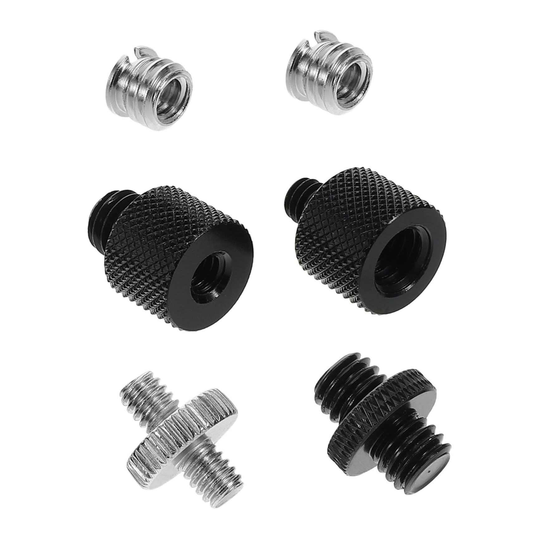 JOINPAYA 6pcs Threaded Converter for Tripod and Desktop Use Lightweight and Portable Mic Accessories for Recording Streaming and Live Events