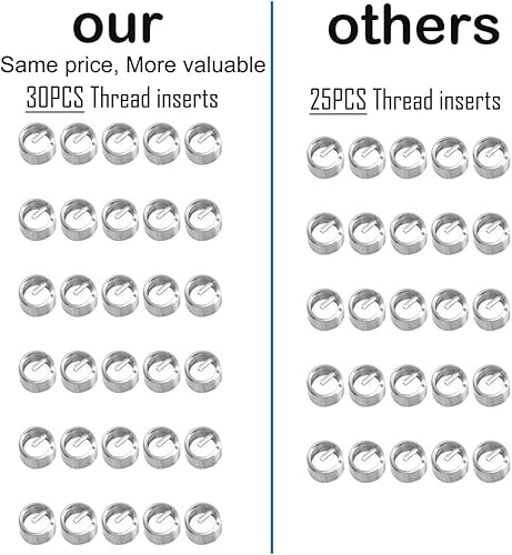 Miniatura 2 de JoyTube Kit de reparación de roscas de 35 piezas, acero inoxidable M10 x1.0.197 in Kit de inserción de reparación de roscas compatible con juego de