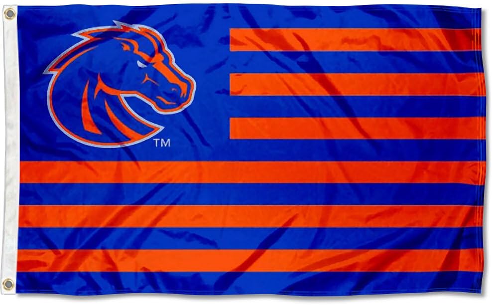 Boise State Broncos Stars and Stripes Nation Flag