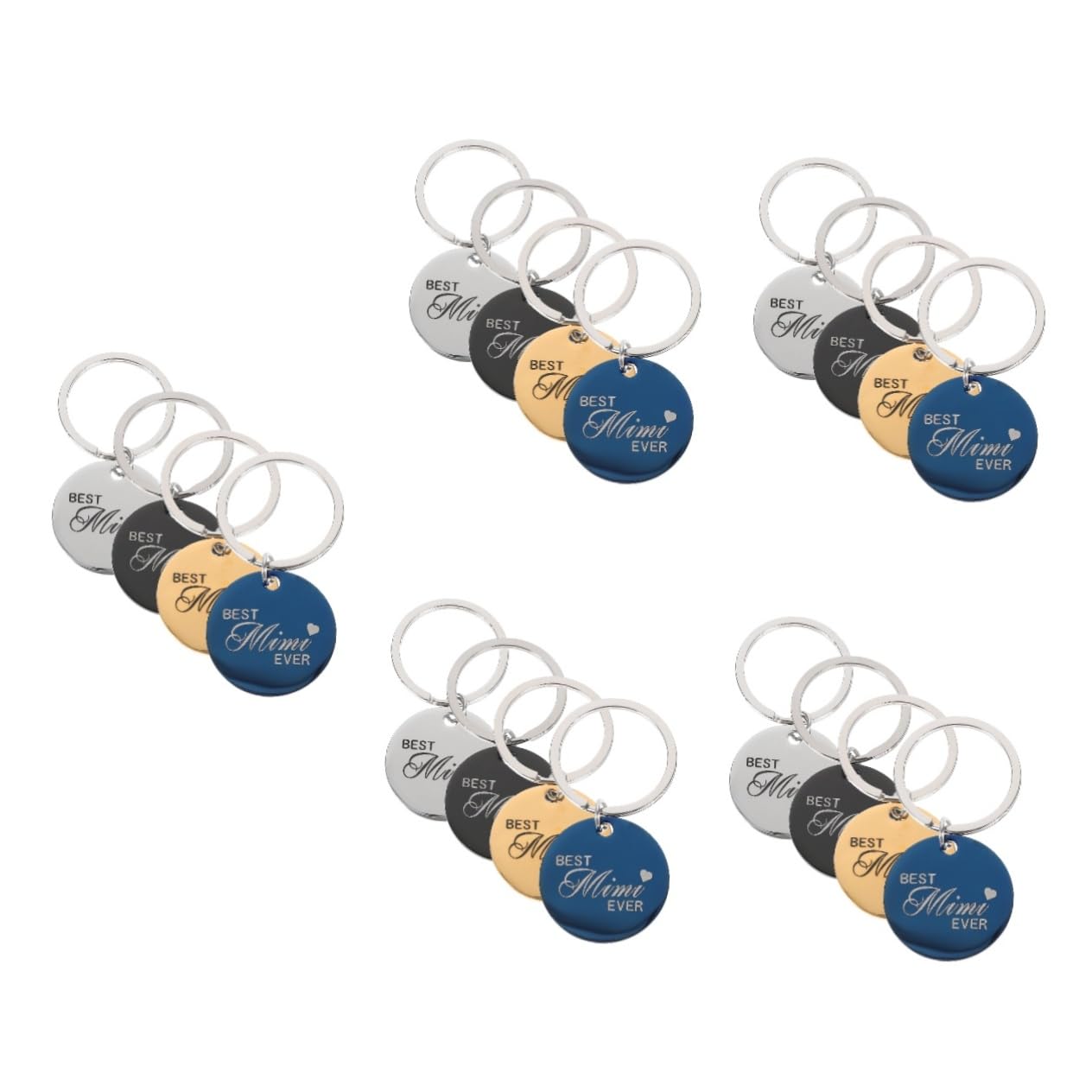 POPETPOP 12 Pièces Étiquettes Cadeaux D'Identification Pour Animaux De Compagnie Pour Cadeaux Porte-Clés Étiquettes Métalliques Étiquettes De Chien Personnalisées Étiquettes Rondes Pour