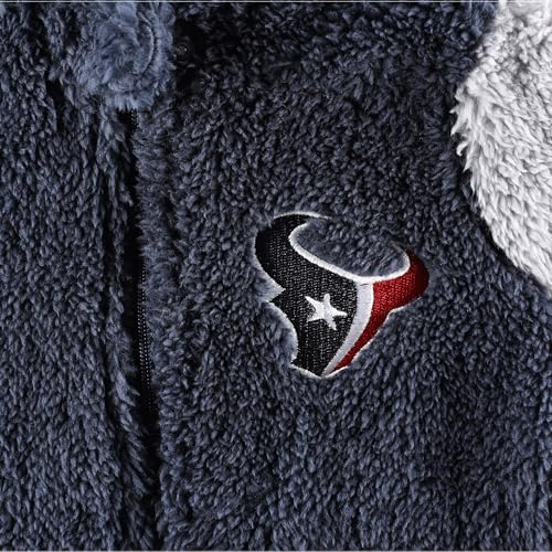 Outerstuff Newborn & Infant Navy Houston Texans Game Nap Teddy Fleece Bunting Full-Zip Sleeper