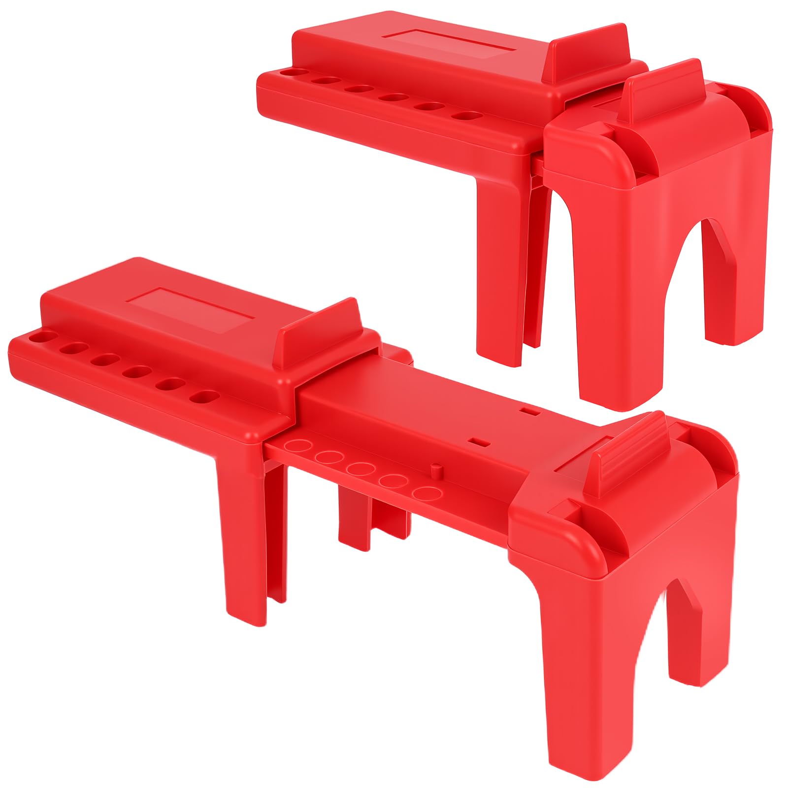 Lulobtg Red Adjustable Ball Valve Lockout For 1/2 Inch To 2-1/2 Inch Pipe Diameter For Harsh Industrial Environment