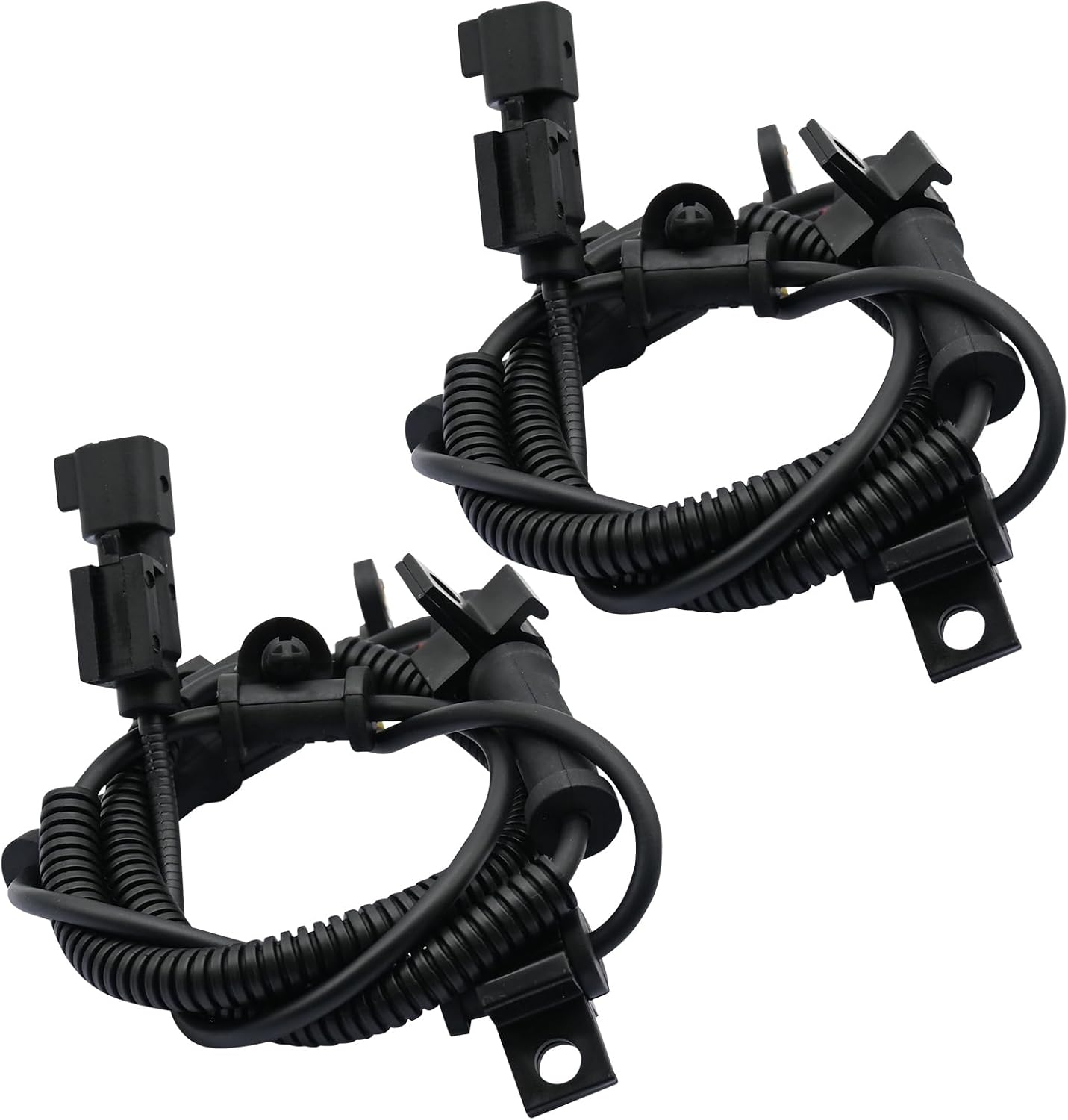 2Pcs Front Left and Right Abs Wheel Speed Sensor Compatible with Ford F-250 Super Duty F-350 F-450 F-550 Bc3Z2C204B Als2221 W/Stability Control; W/Monobeam Suspension 09 11 12 2009 2011 2012