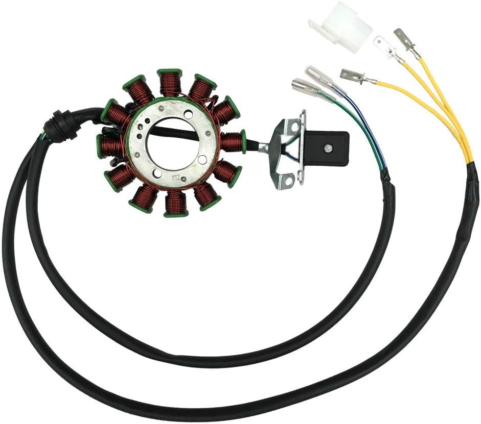 12 Coil Magneto Stator 5 Wires for Dirt Pit Bike Quad ATV Go Kart Scooter with Zongshen YC CG 200cc 250cc Air or Water Cooled Vertical Engine Powersports Stators
