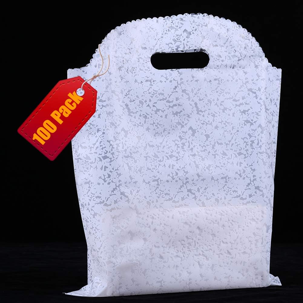 (Retro Style) Merchandise Bags - Premium Quality - 12"x15" 100Pack โ Plastic Retail Bags - Thickness upgrade โBoutiques Gifts Promotion Party Favors