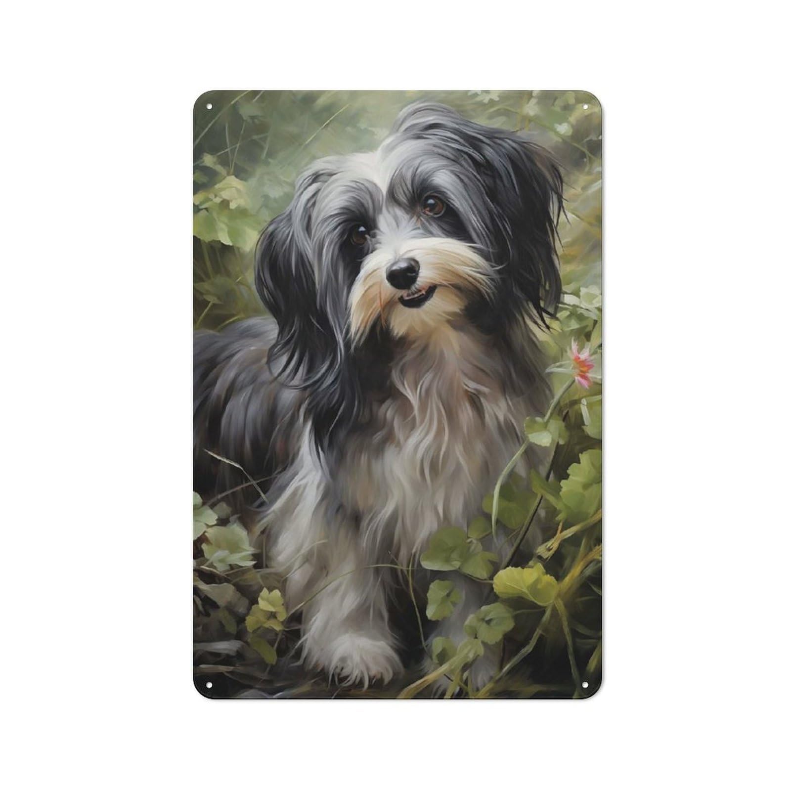 Havanese Dog Farmhouse Metal Sign 30x20cm, Barn Style Rustic Kitchen Decor for Cottage, Kitchen, Hallway Or Breakfast Nook