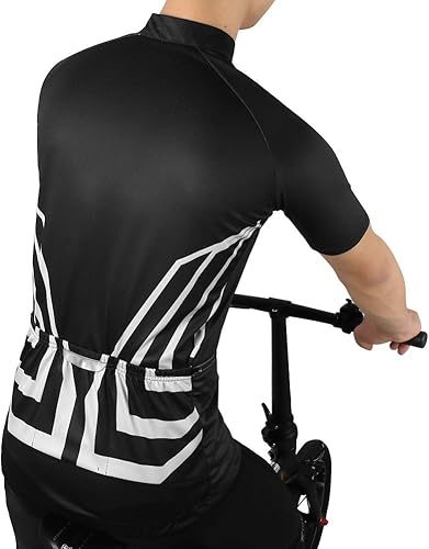 Miniatura 4 de Tiekoun Camisetas de ciclismo para hombre camisetas de ciclismo de manga corta ropa de bicicleta con cremallera completa chaqueta de bicicleta Azul