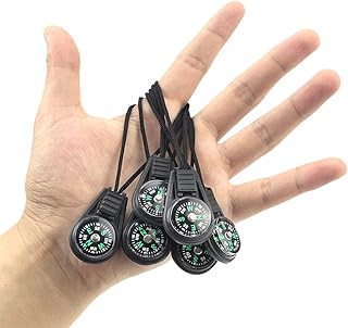 Zhi Jin Mini Sighting Pocket Compass Direction Portable Hanging Lensatic Compass Handheld for Camping Hiking Hunting Pack of 20