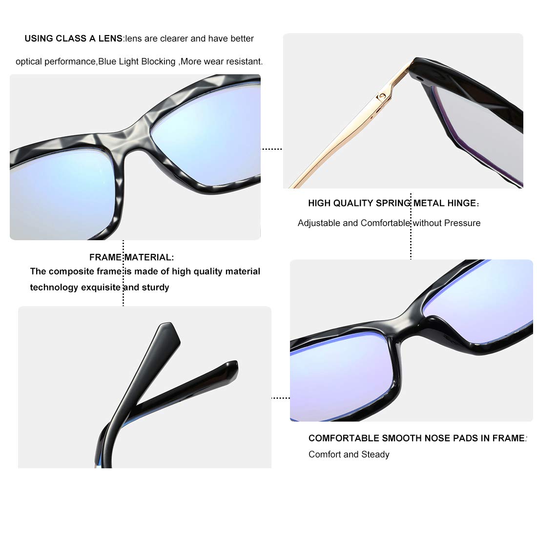 Lunettes de lecture œil de chat pour femme, Crystal Clear, 2,25 US