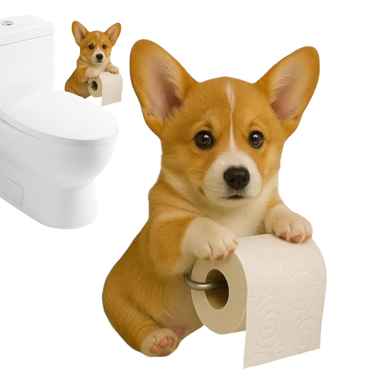 Support de papier toilette chien : dites adieu aux rouleaux qui traînent