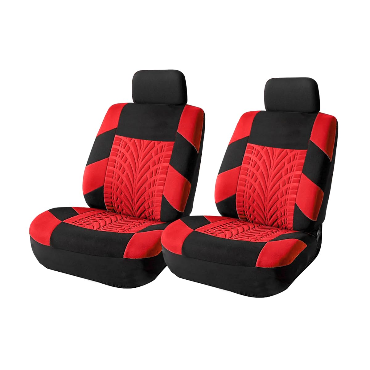 2PCS Car Seat Covers for Front Seats, Breathable Waterproof Polyester Split Automotive Cushion Cover, Vehicle Seat Protectors Driver Interior Accessories Universal for Most Cars, SUV (Red/Front)